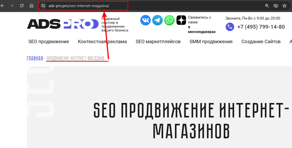урл сайта